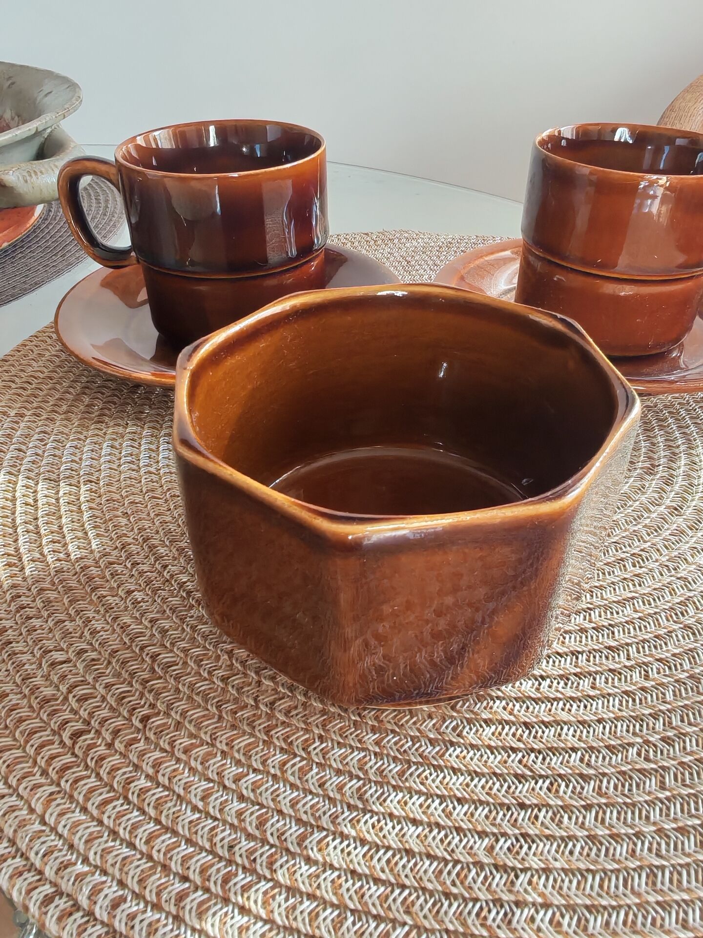 Ensemble petit déjeuner vintage en céramique polonaise