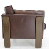 1970s Brown Leather armchair, Denmark