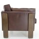 Fauteuil en cuir marron des années 1970, Danemark