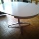 Round dining table with vintage chromed base 1970/80 years