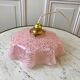 Walking suspension in Clichy glass speckled pink bobon years 20-30