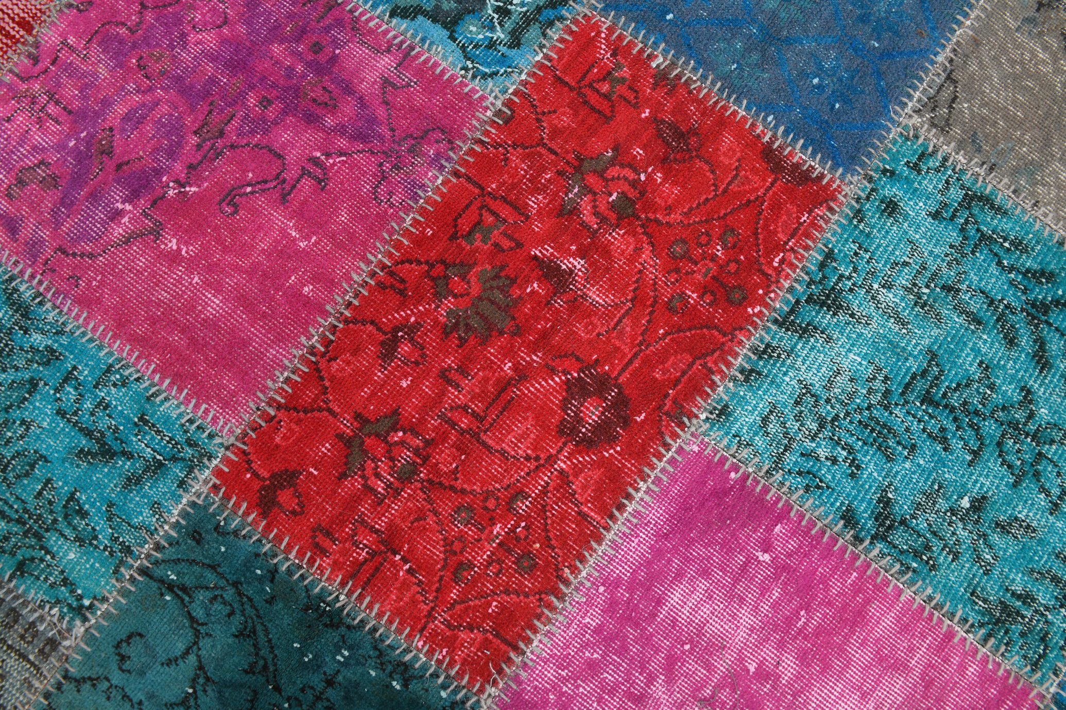 7x10 distressed multicolor vintage rug 303x213cm