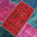7x10 distressed multicolor vintage rug 303x213cm