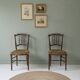 Pair of lovely Napoleon III / Louis XVI chairs - Striped velvet