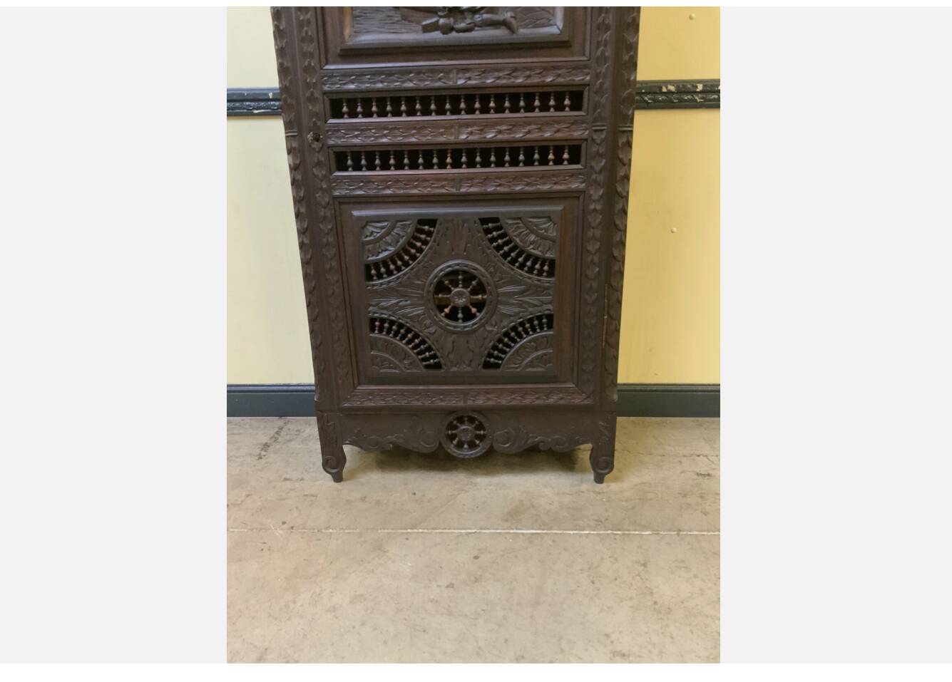 Antique Breton cupboard, vertico