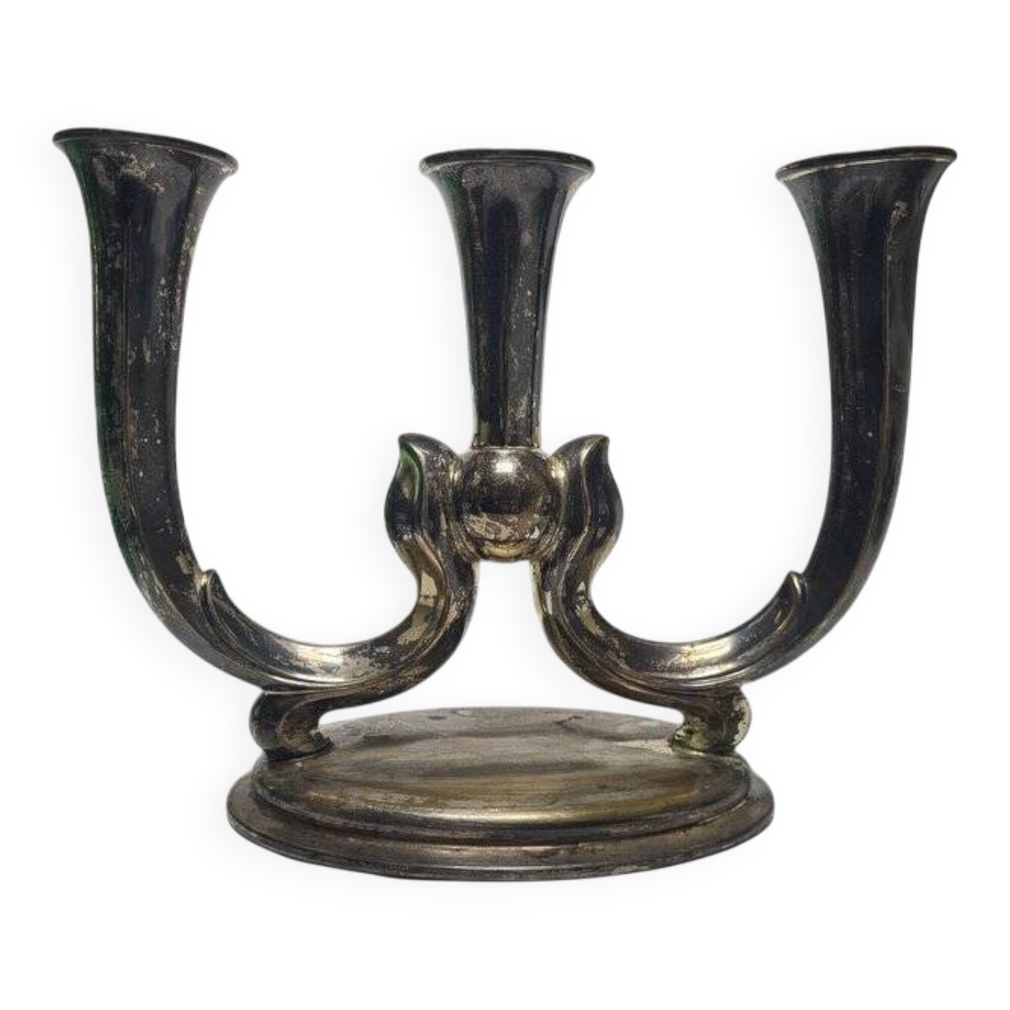 Art Deco three-armed candleholder, Germany, 1950s