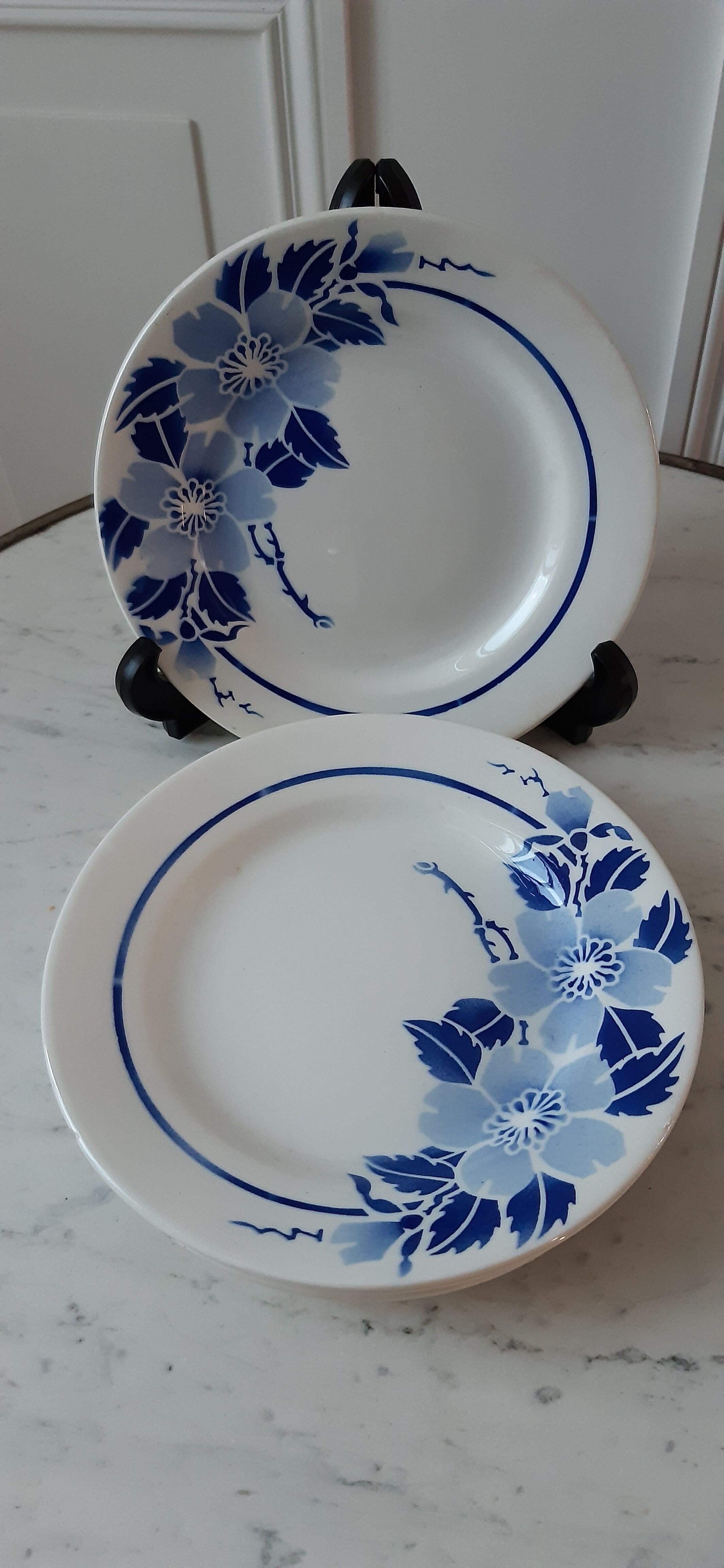 Set of 6 dessert plates Moulin des Loups model Eglantine