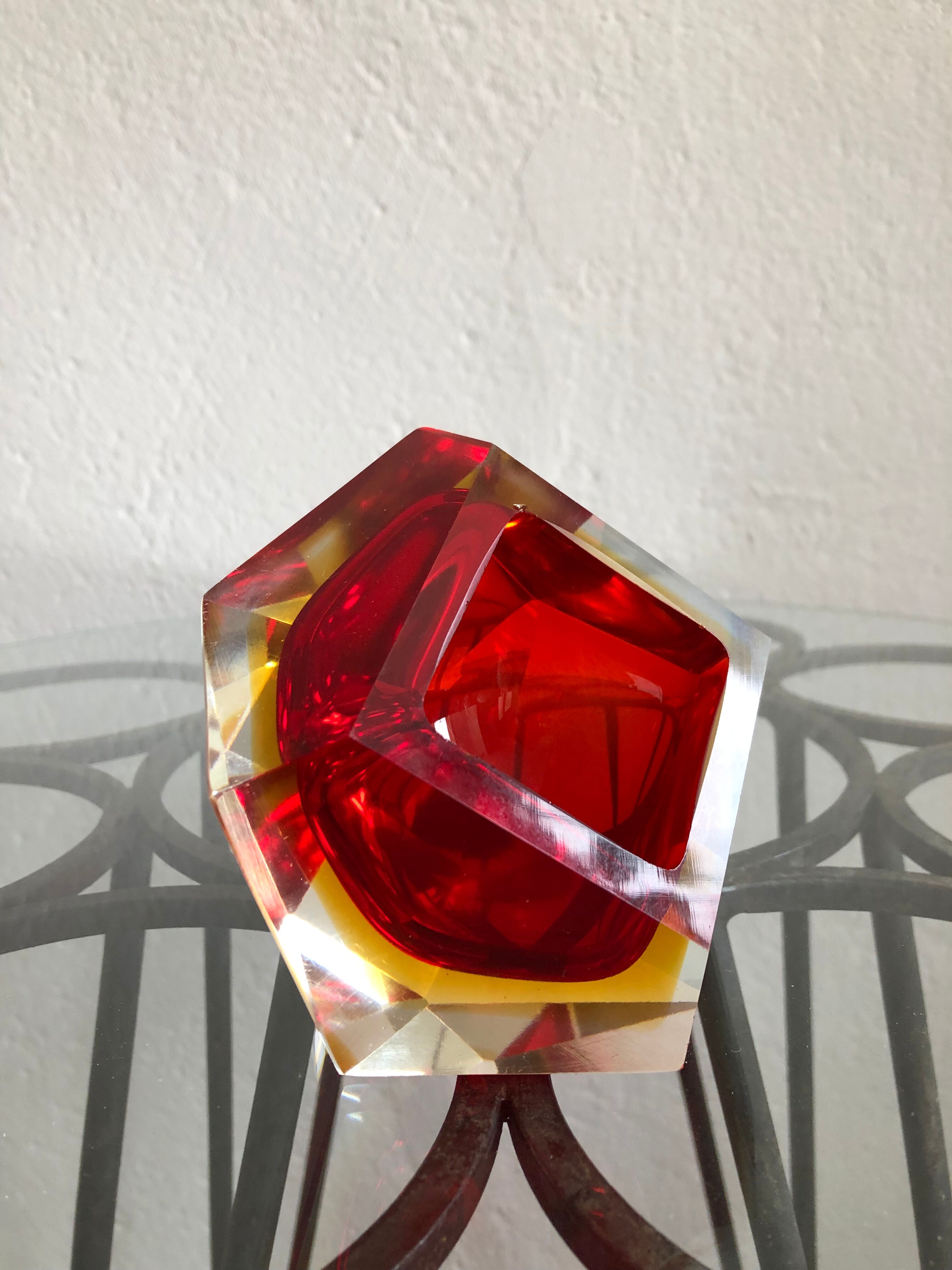 Empty vintage Murano glass pocket