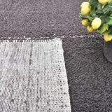 4x7 Soft Pastel Brown Wool Moroccan Rug, 128x211Cm