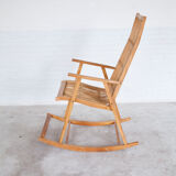 Rocking chair mid-century en rotin Allemagne 1960s