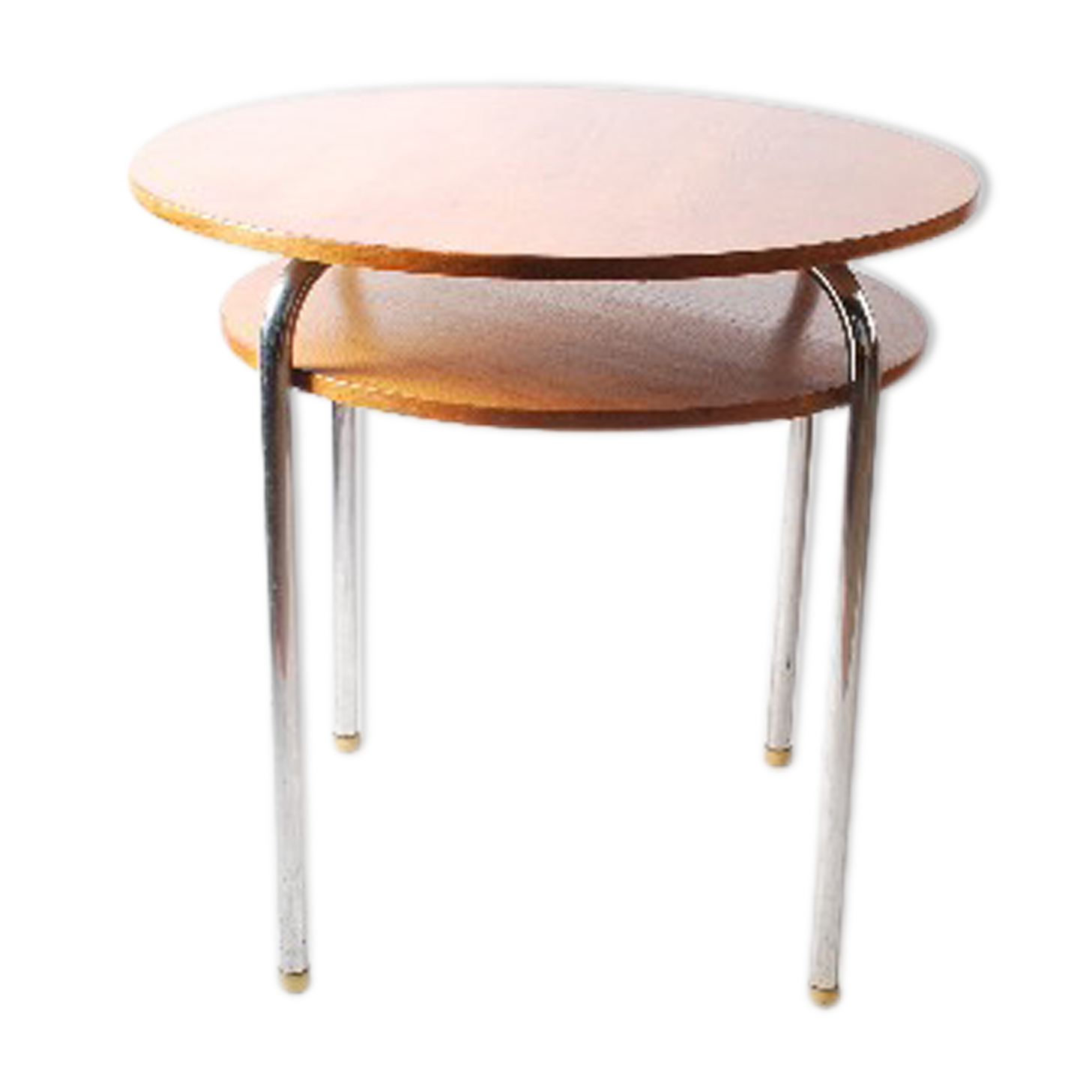 Bauhaus tubular steel cantilever table with underpanel ST 41 by Robert Slezák company