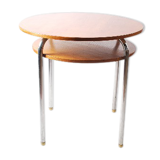 Bauhaus tubular steel cantilever table with underpanel ST 41 by Robert Slezák company