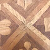 Vintage oak coffee table 1950 patterns card game