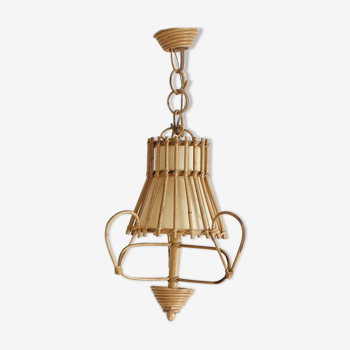 Vintage rattan hanging lamp