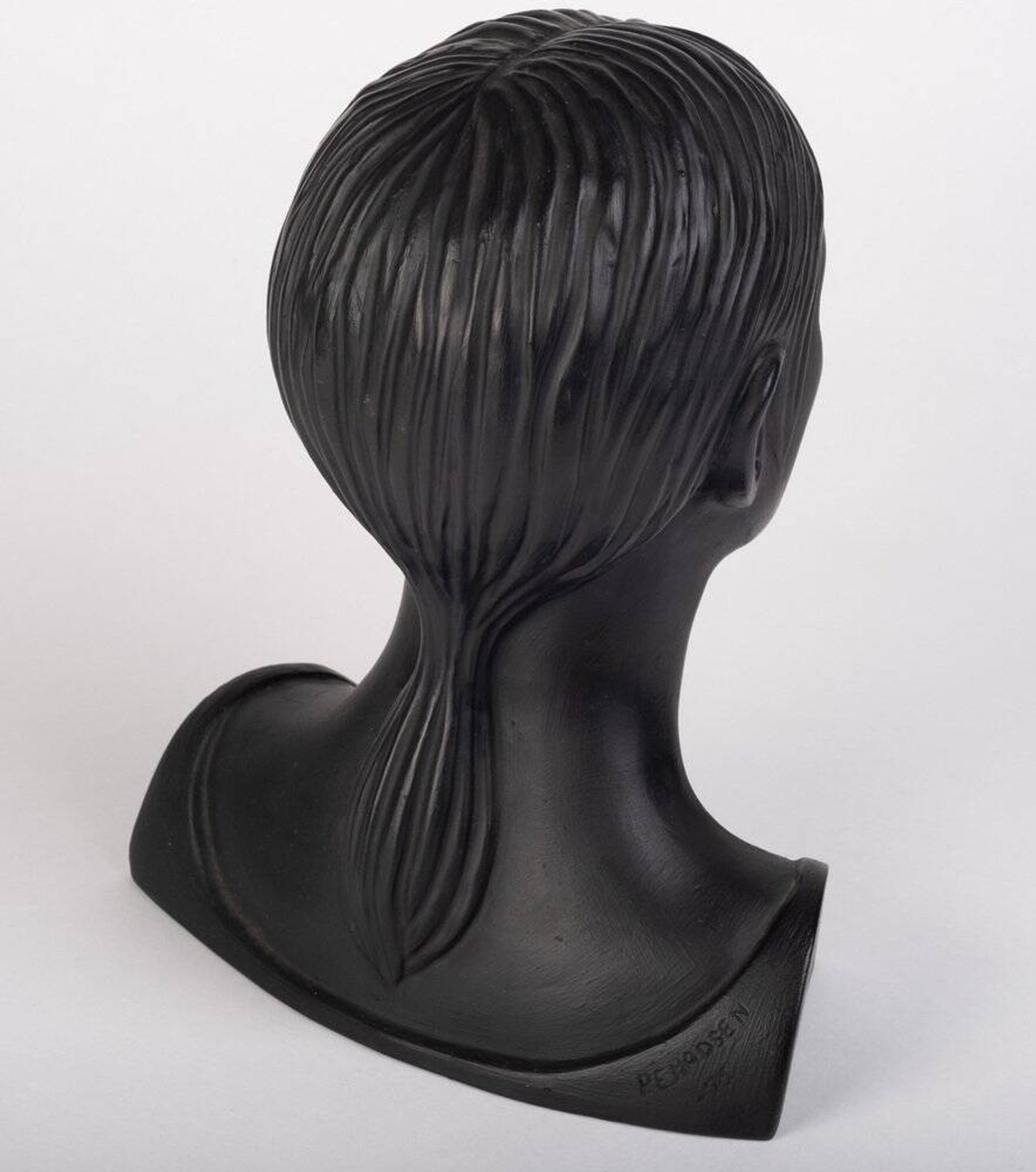 Sculptural Bust of a Woman in Clay, Denmark, 1975