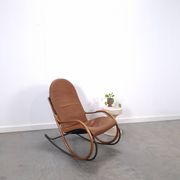 Leren Nonna fauteuil à bascule Paul Tuttle, Strässle, fauteuil à bascule
