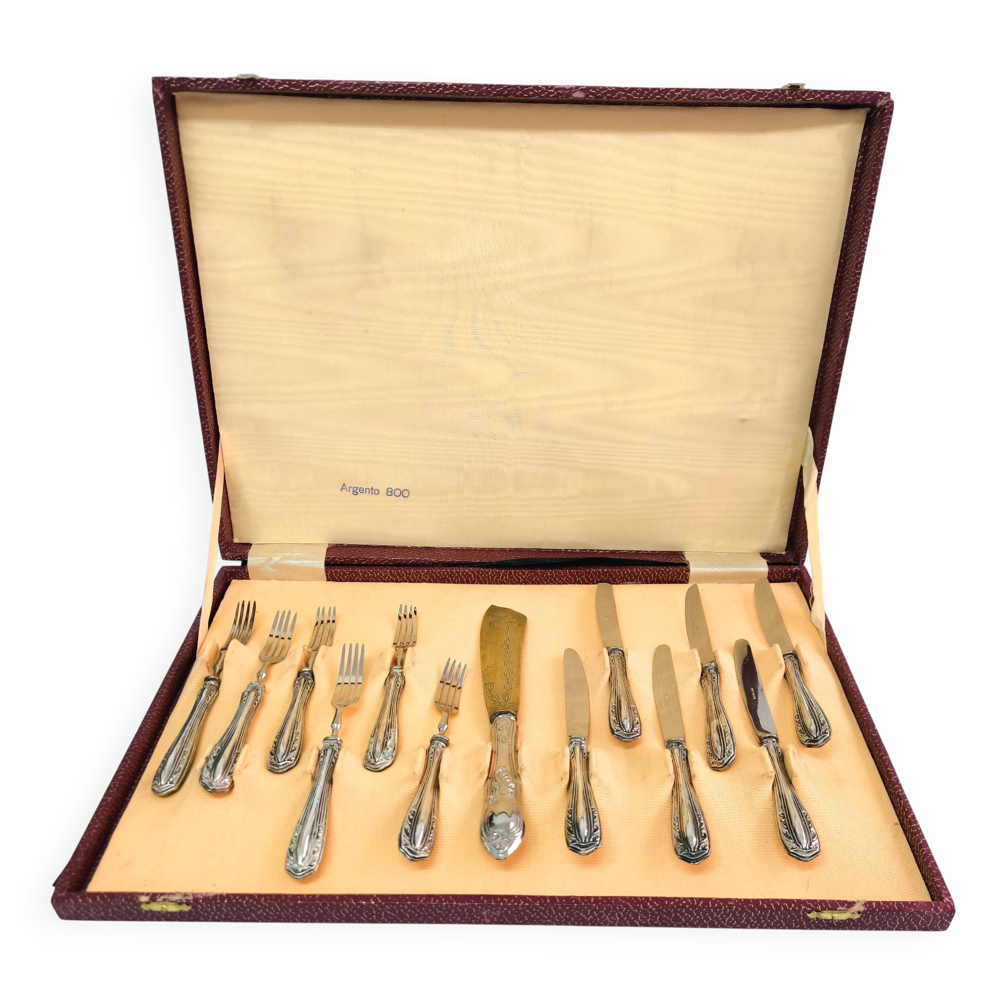 Vintage Solingen cutlery, 800 silver and stainless steel (1940s-1950s)