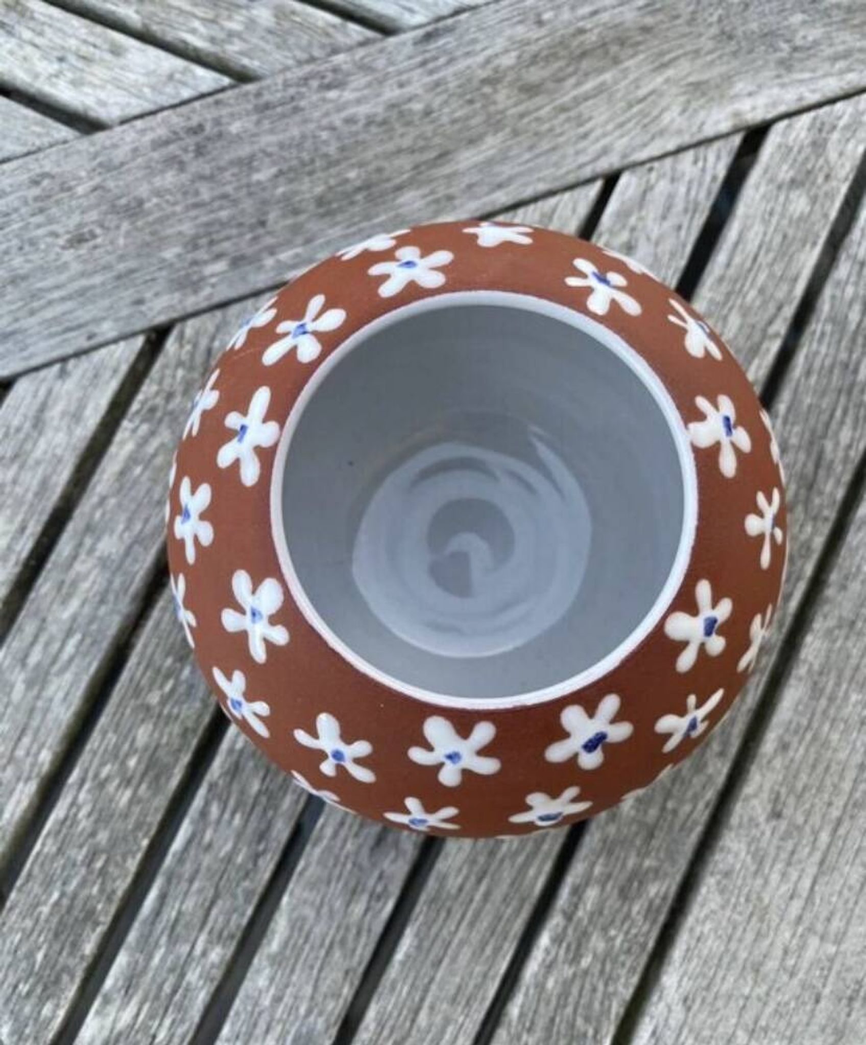 Vase floral en céramique par Edith Nielsen pour Zeuthen Keramik