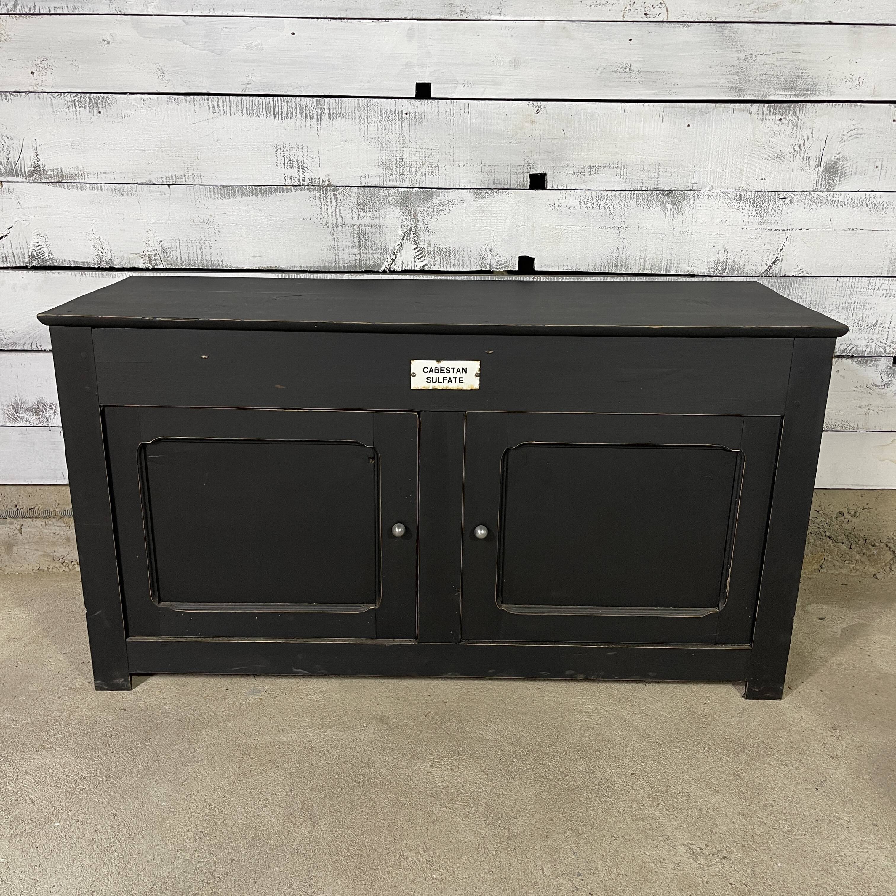 Black patina low sideboard