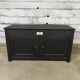 Black patina low sideboard
