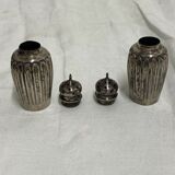 Pair of salt shakers sprinkler sprinkler solid silver period 18th century