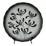Dessert plate Terre de Fer model "Gui" signed Badonviller Art Deco