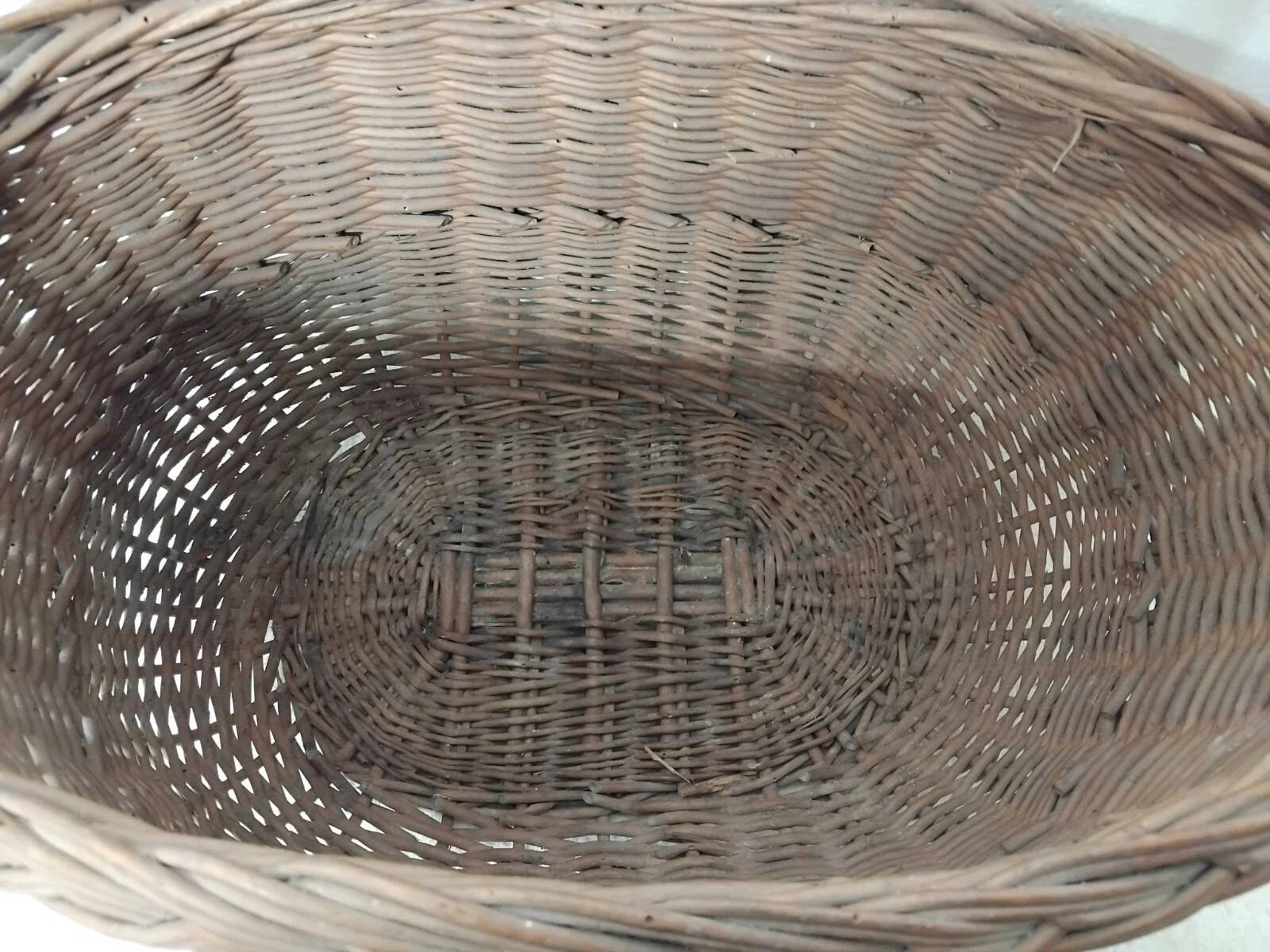 Antique Wicker Basket with Vintage Handle