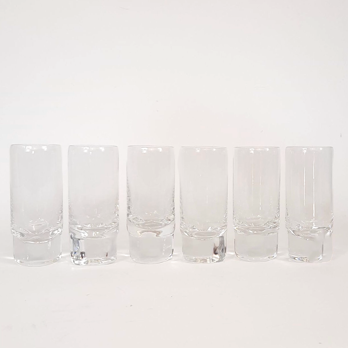 Six glasses Pitagora model design by Marco Zanuso for Arnolfo di Cambio.
