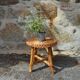 Tabouret en osier années 40