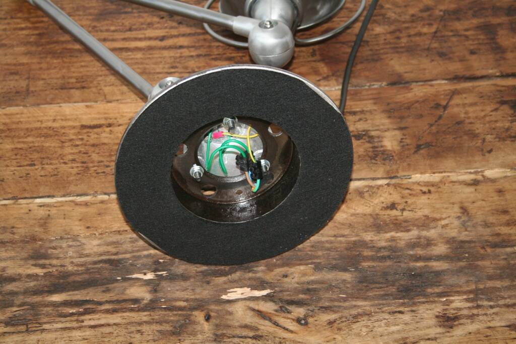 Lampe Jielde industriel Jean Louis Domecq 2 bras vernis brillant