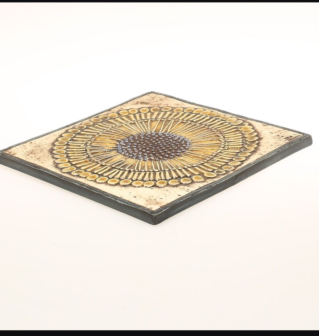 Lisa Larson tile series Unik "Sunflower" - Gustavsberg