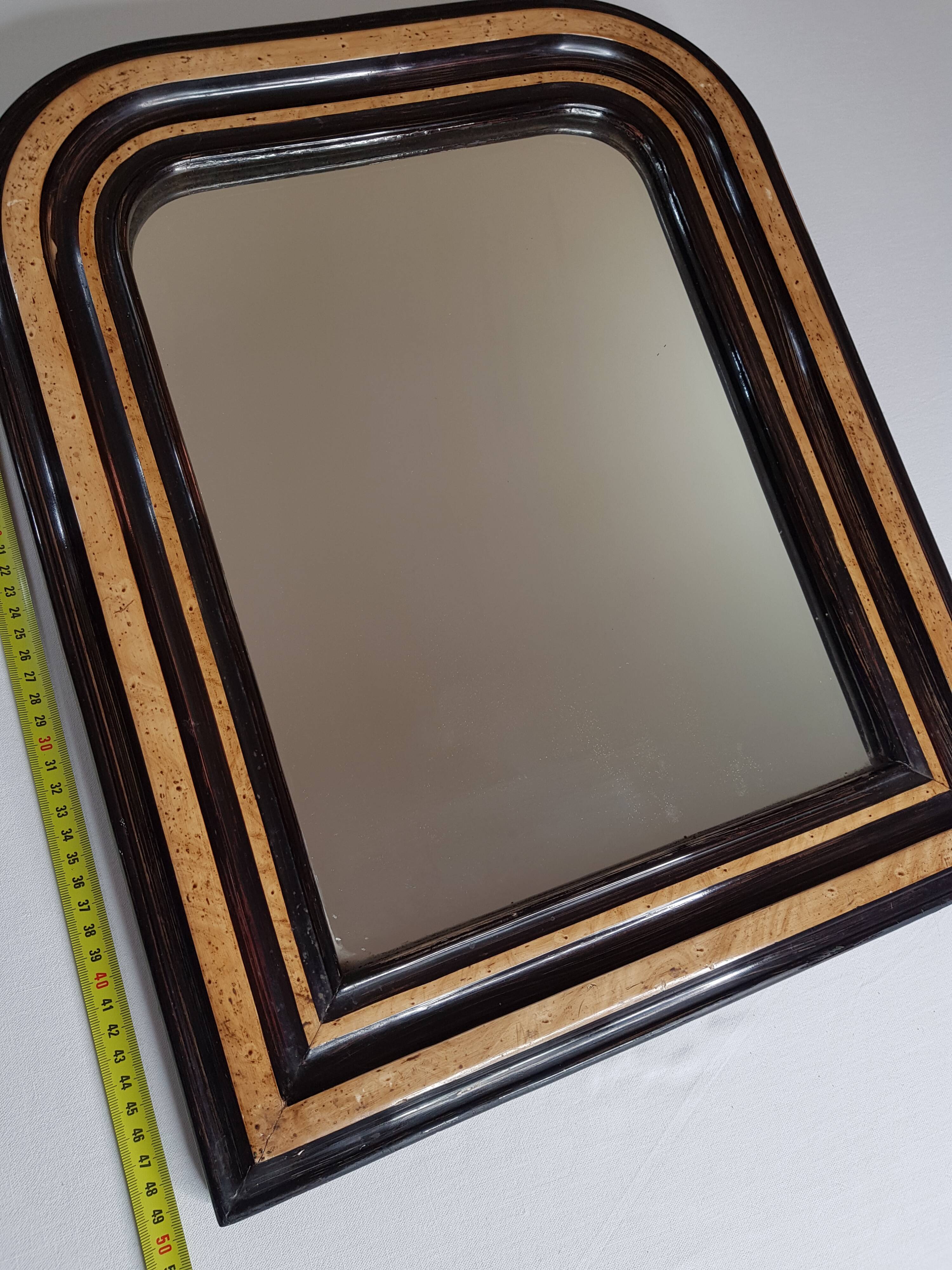 Miroir vintage de style Louis Philippe 50 cm x 40 cm
