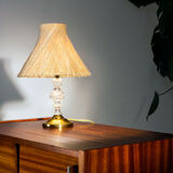 Lamp year 50, glass, brass and straw