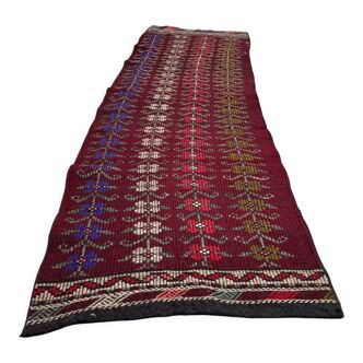 Coureur kilim turc vintage 292 x 90 cm