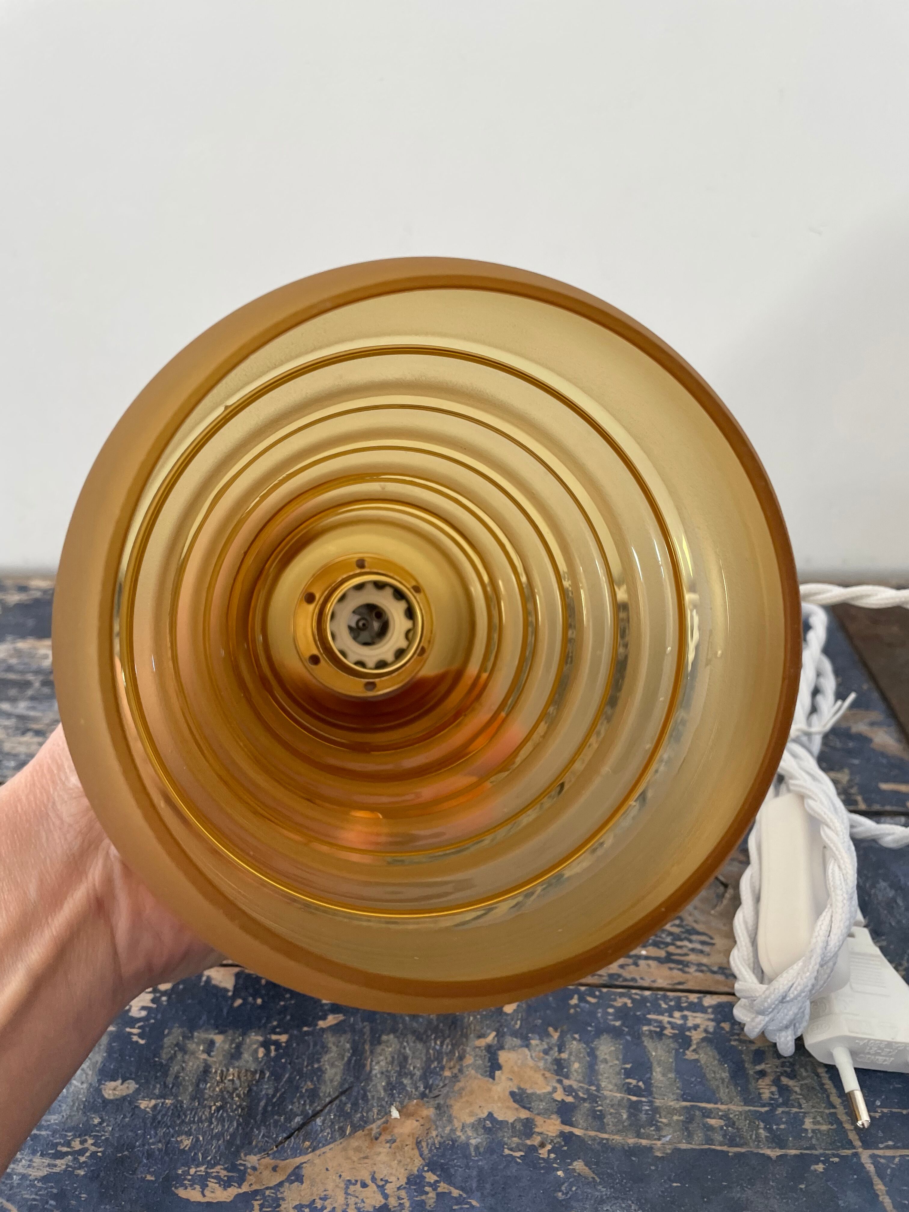 Electrified Art Deco lamp with new