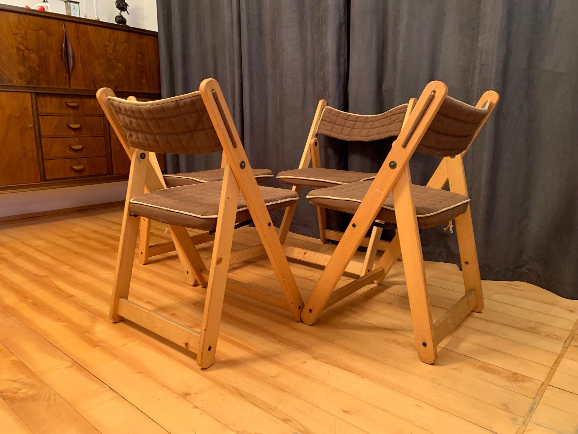 Ensemble de quatre chaises Kon Tiki par Gillis Lundgren, Ikea, Suède, années 1980