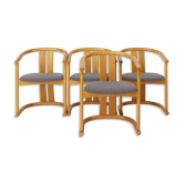 4 chaises de salle à manger Casala en bois de hêtre, Allemagne, années 1970
