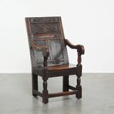 Antique Oak Wainscot Chair / Side Chair from the 17th Century