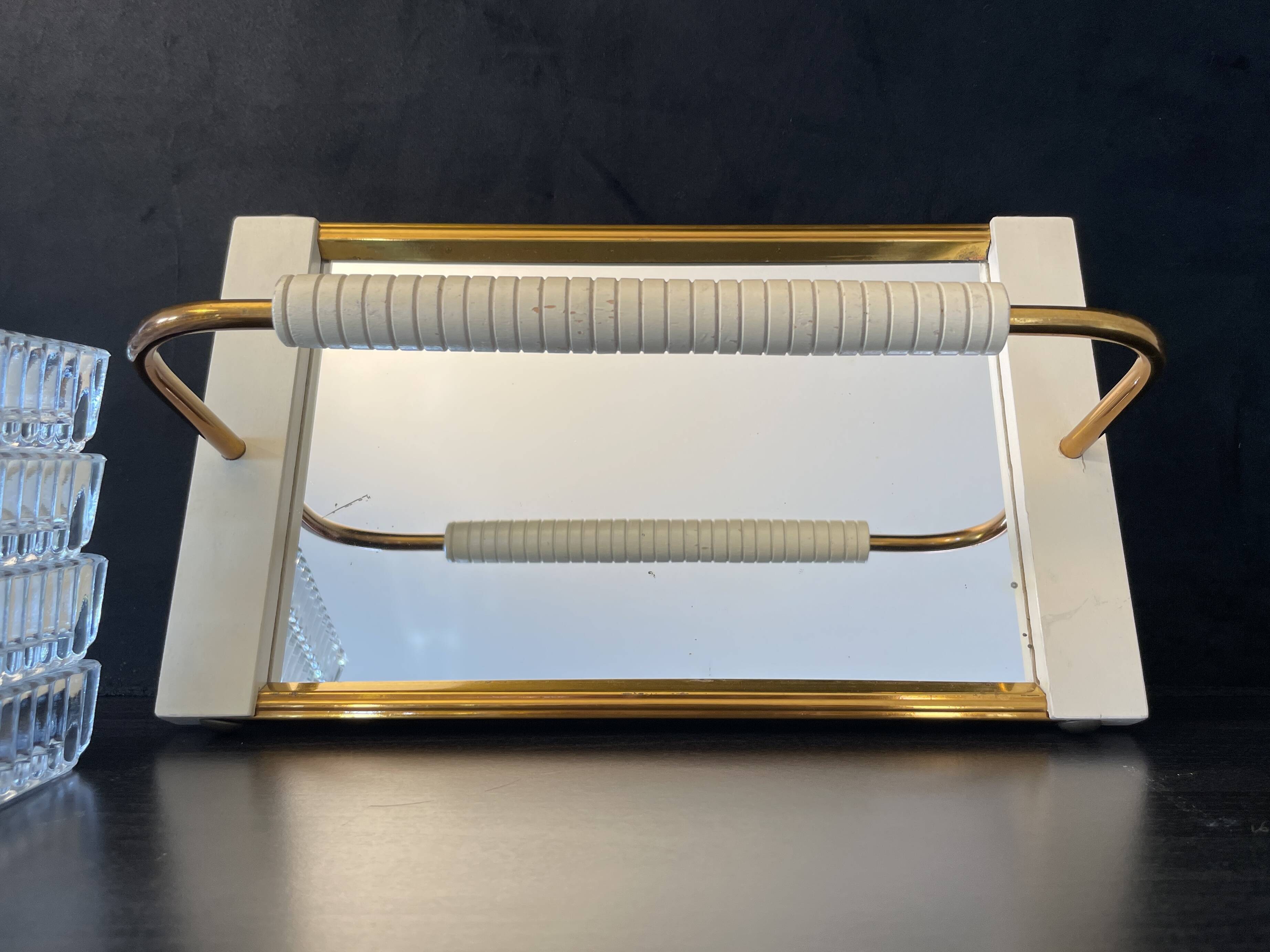 Art Deco Mirrored Appetizer Tray