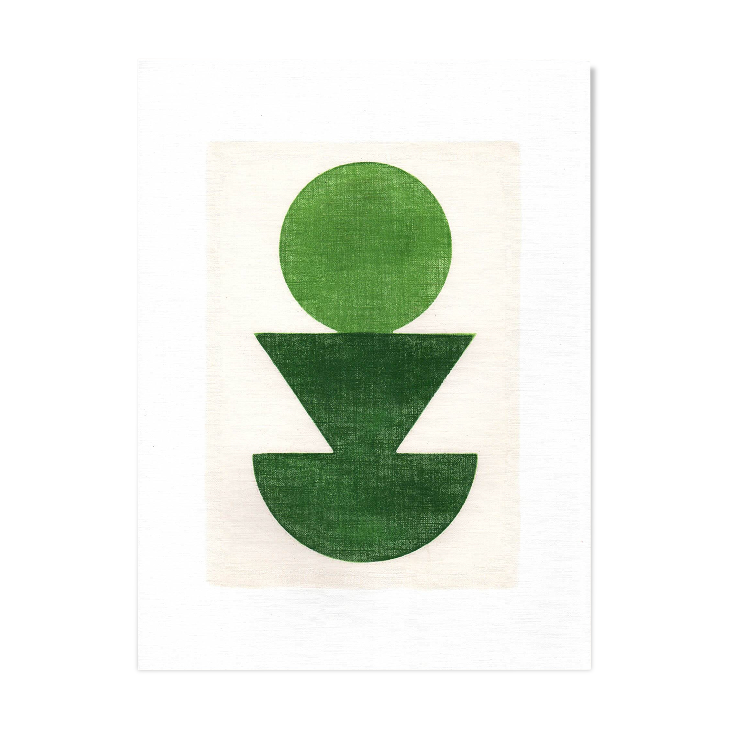 Abstract painting 30x40 "Maia" green painting H895 signed eawy
