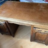 Double-sided wooden desk