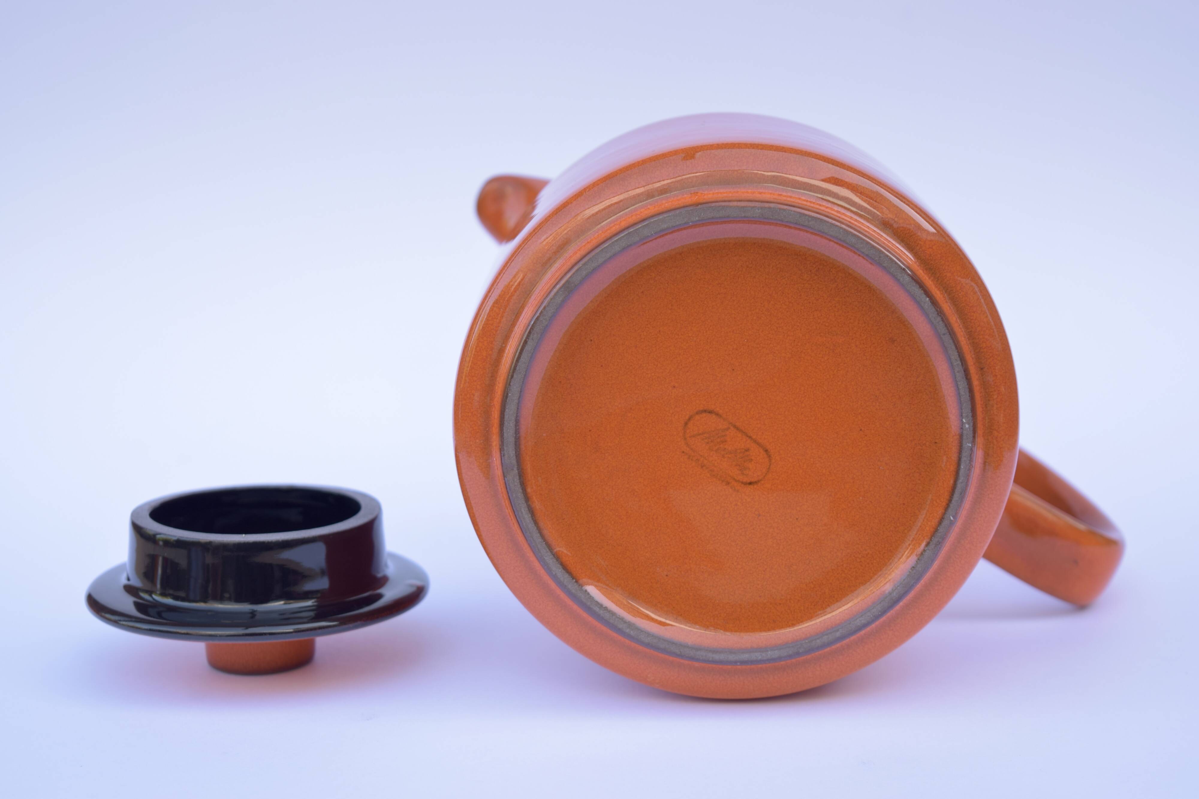 MELITTA - Vintage orange glazed ceramic coffee maker