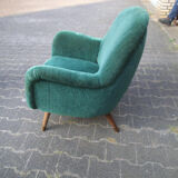The years 50-60 in Velvet Brown EGG egg Chair