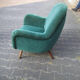 Fauteuil oeuf EGG des années 50-60 en velours marron