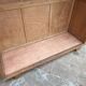 Armoire parisienne penderie porte coulissante chêne brut massif 1960