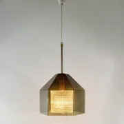 Mid-Century Scandinavian Glass & Brass Ceiling by C. Fagerlund for Orrefors