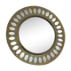 Old round mirror, ethnic, Moroccan, oriental, round brass 70s