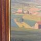 Old painting, landscape Monts Lyonnais, signed dated 1944