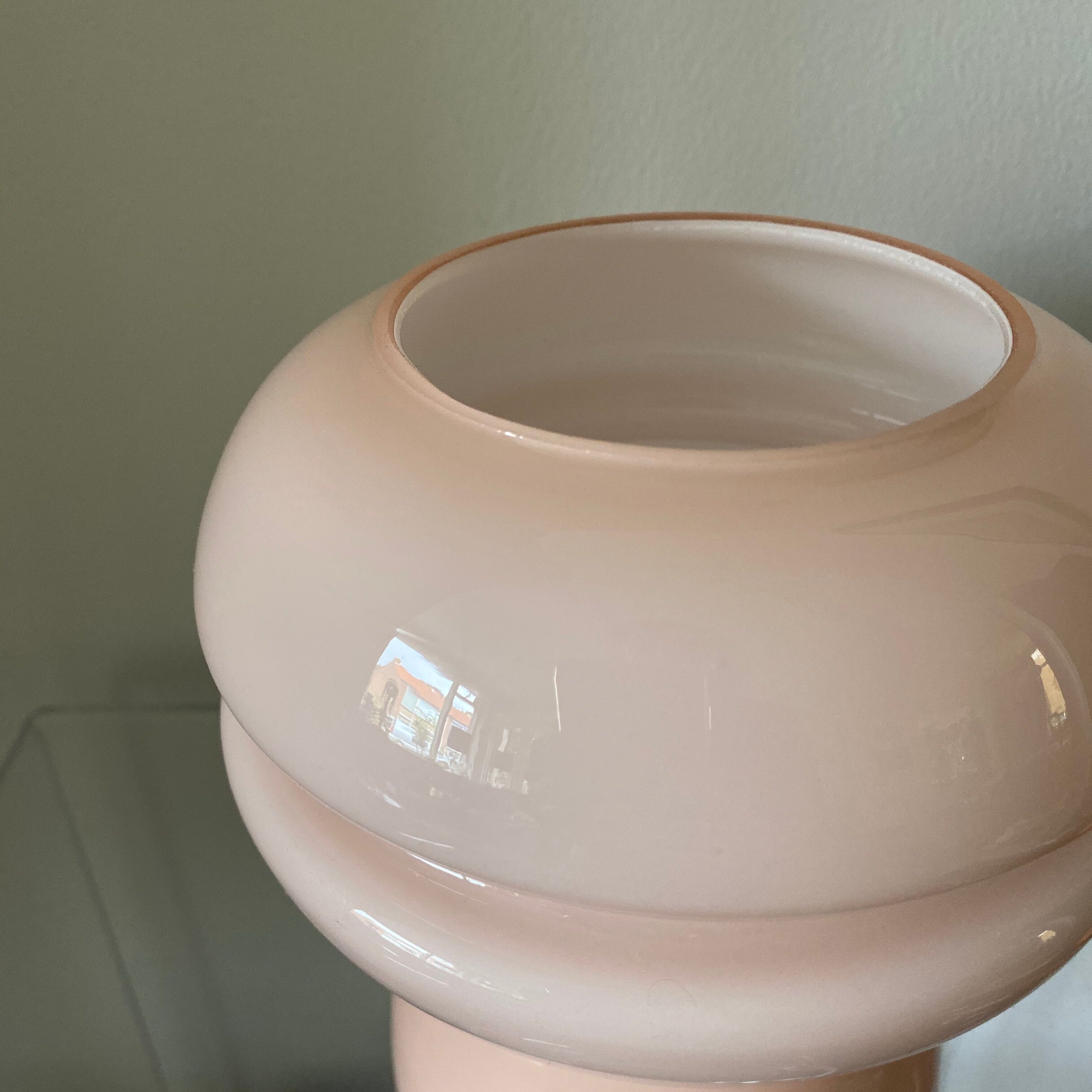 Space age design table lamp, soft pink