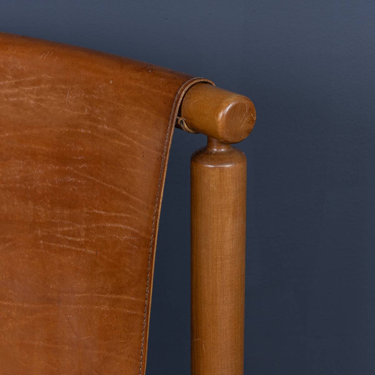 A SUPERB 20thC SET OF EIGHT ILMARI TAPIOVAARA LEATHER DINING CHAIRS c.1950